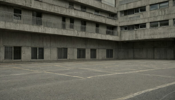 What compositional rules separate Brutalist buildings from later concrete work editorial visual