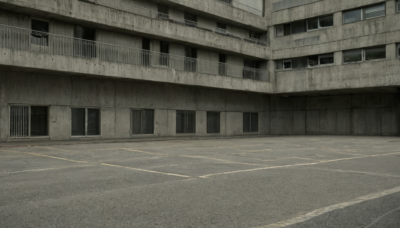 What compositional rules separate Brutalist buildings from later concrete work editorial visual